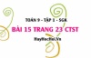 Bài 15 trang 23 Toán 9 tập 1 Chân trời sáng tạo SGK